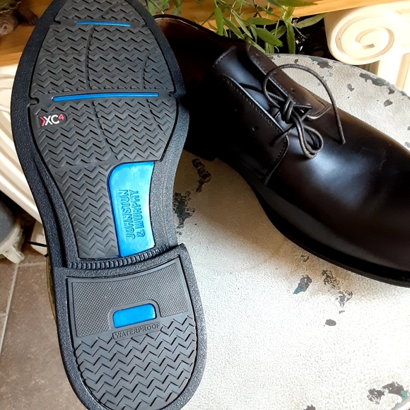 NWT, Johnston & Murphy,  XC4, SHEEPSKIN,  12XW, BLK,  Plain Toe Lace Up - Picture 11 of 11
